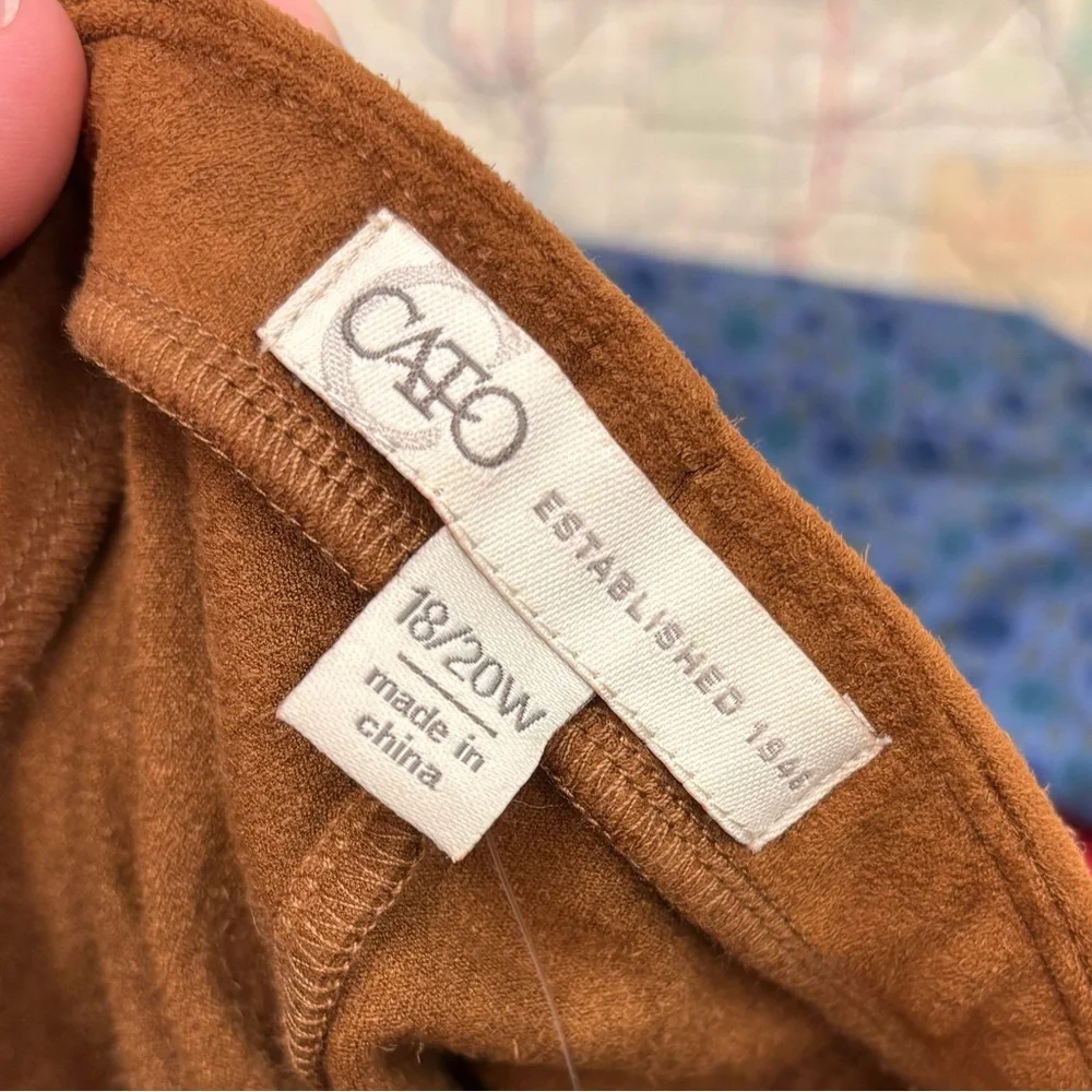 New Cato suede-like pant leggings, 18/20W - Picture 5 of 9